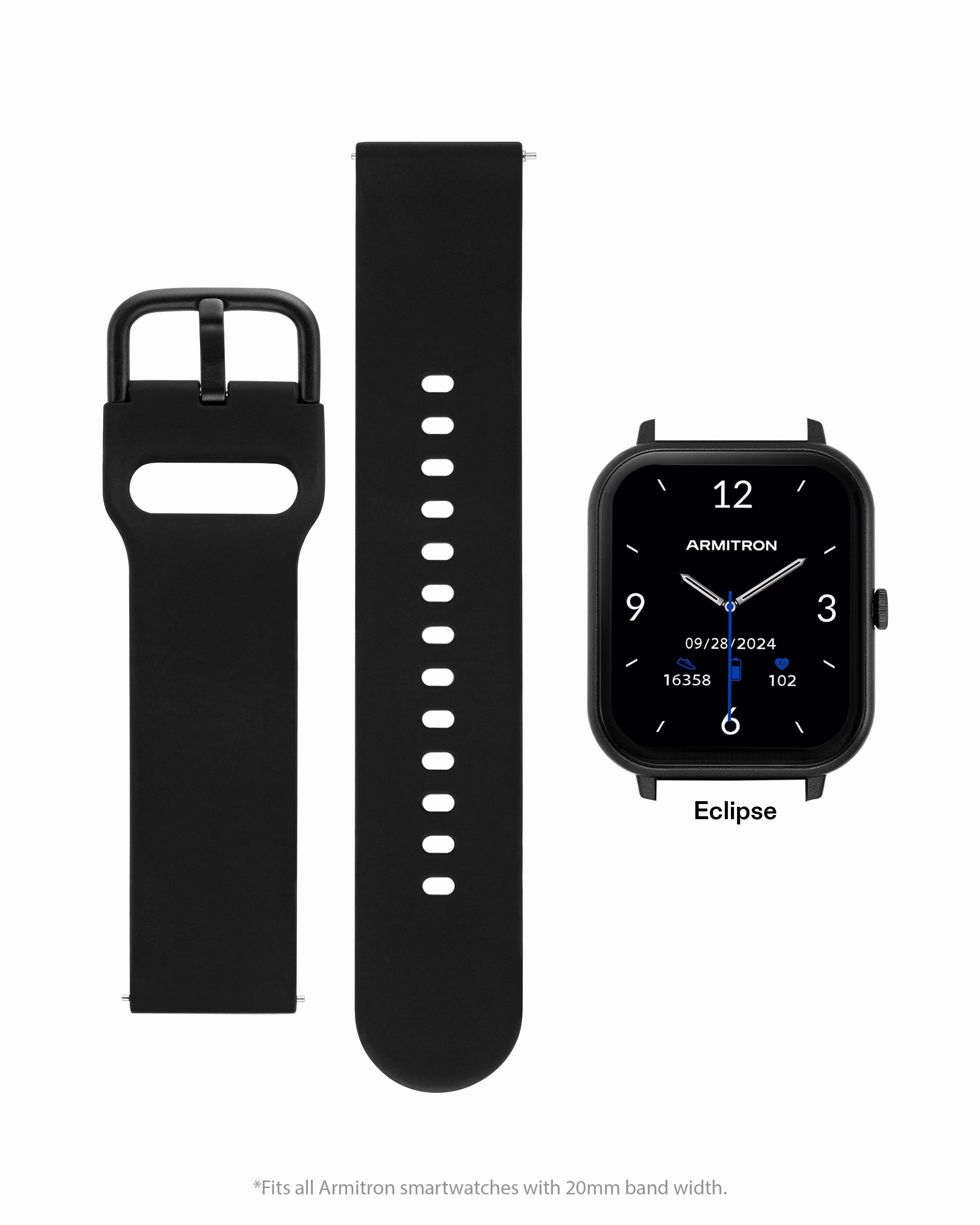 Armitron Connect™ Keeperless Silicone Band | 20mm