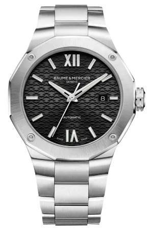 Baume & Mercier Riviera Automatic Stainless Steel Black Dial Date Mens Watch M0A10621