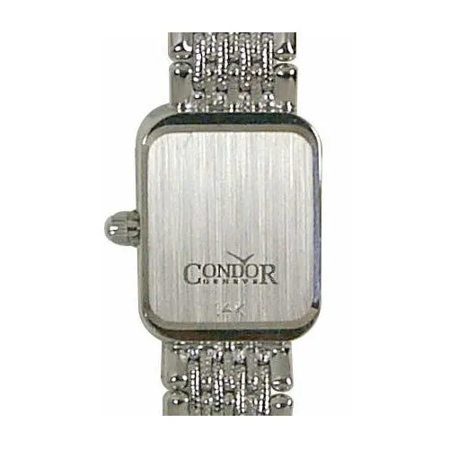 Condor 14kt Solid White Gold & Diamond Womens Luxury Swiss Watch MOP Dial 14k