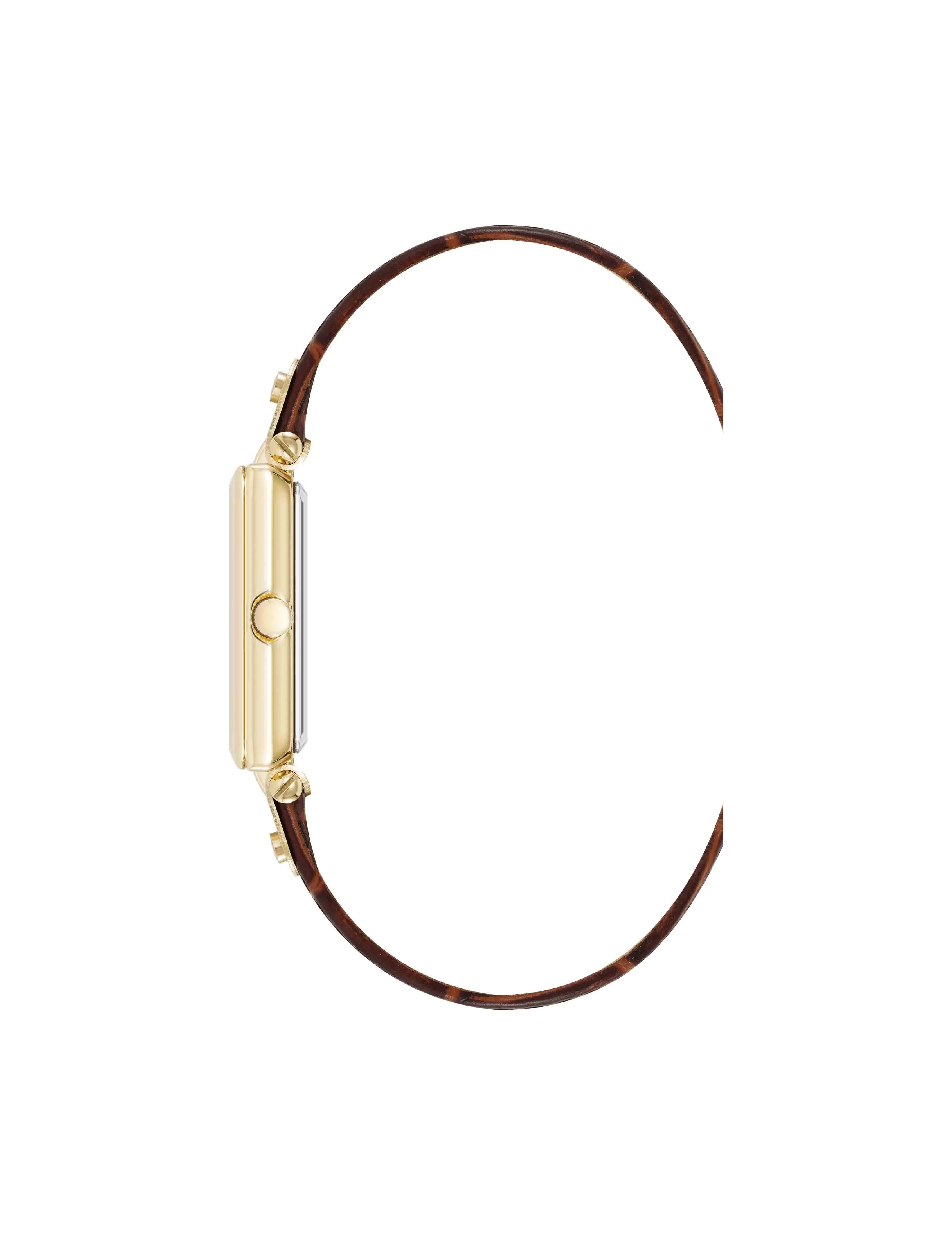 Consider It Rectangular Case Leather Watch
