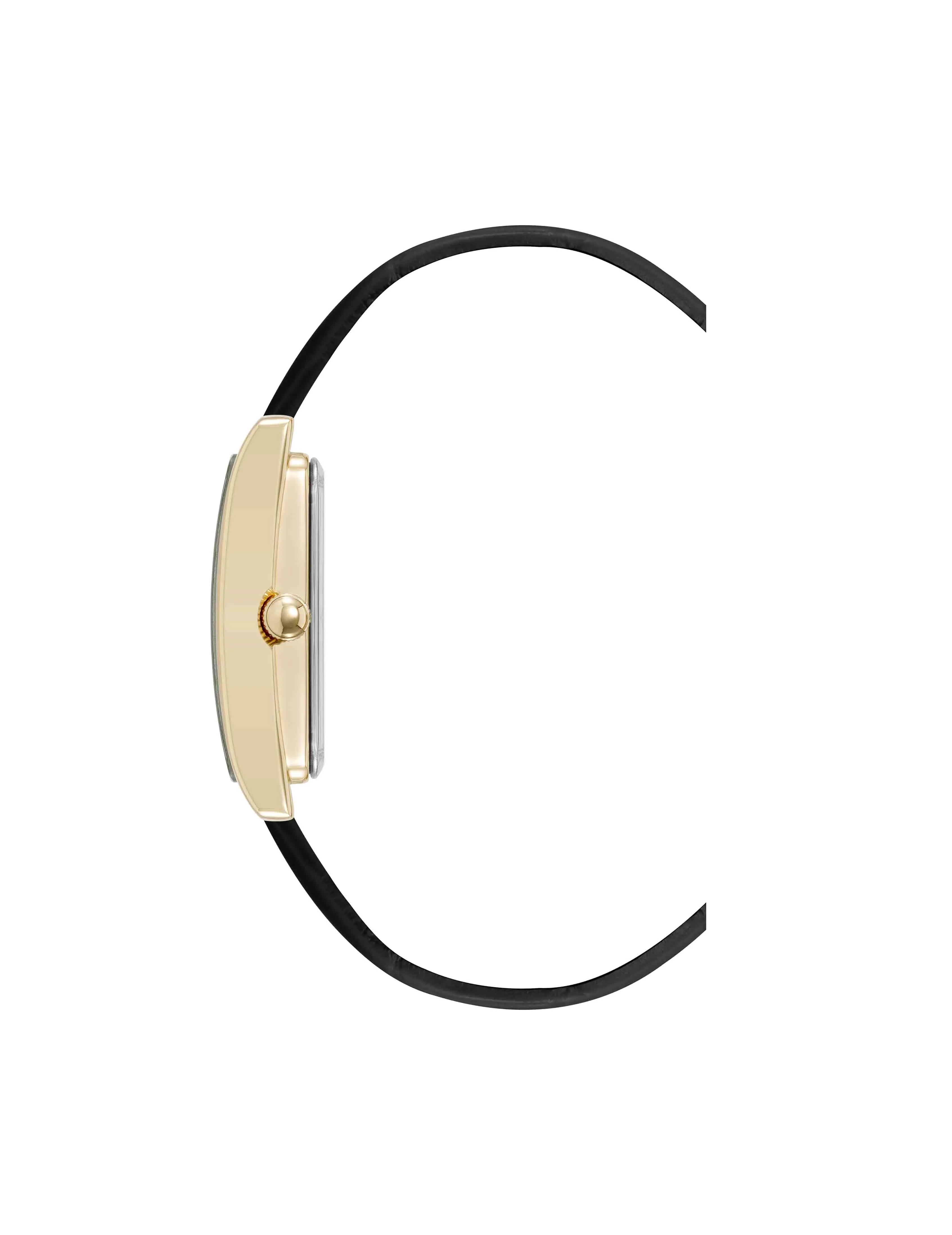 Consider It Rectangular Leather Band Watch