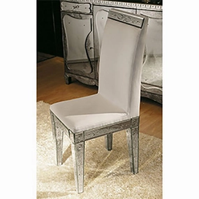 Elegant Engraved Venetian Mirror Chair