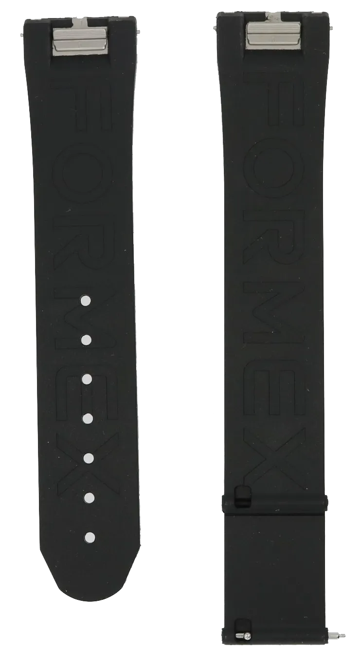 Formex Reef Deployant Black Rubber Strap 22mm