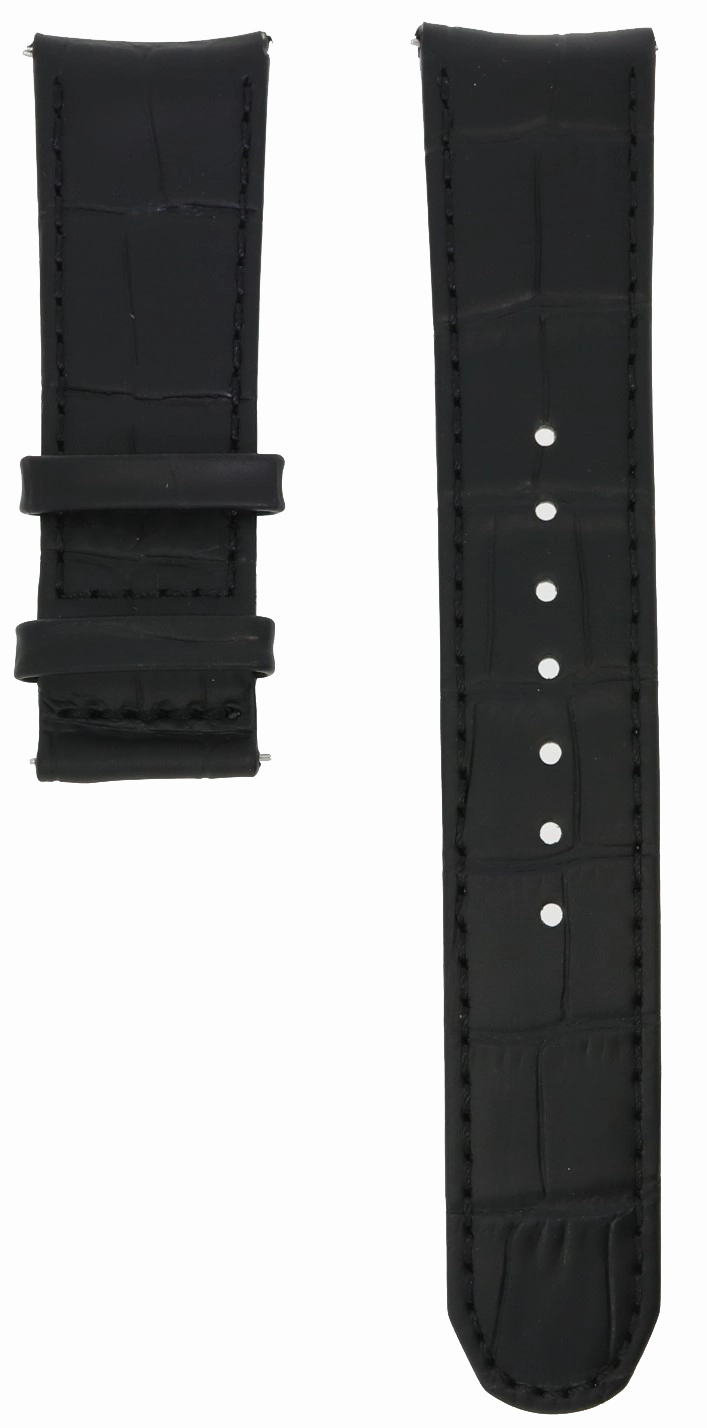 Formex Essence Butterfly Black Leather Strap Croco 22mm
