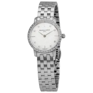 Frederique Constant Slimline Quartz Diamond White Dial Ladies Watch FC-200STDSD6B