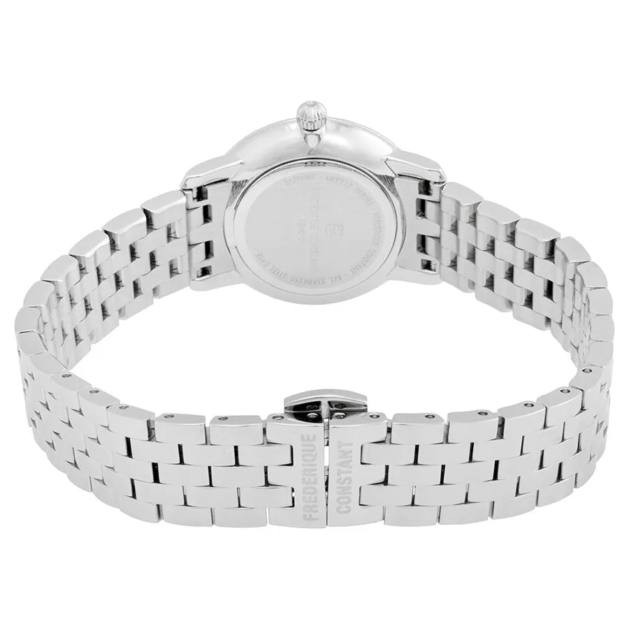 Frederique Constant Slimline Quartz Diamond White Dial Ladies Watch FC-200STDSD6B