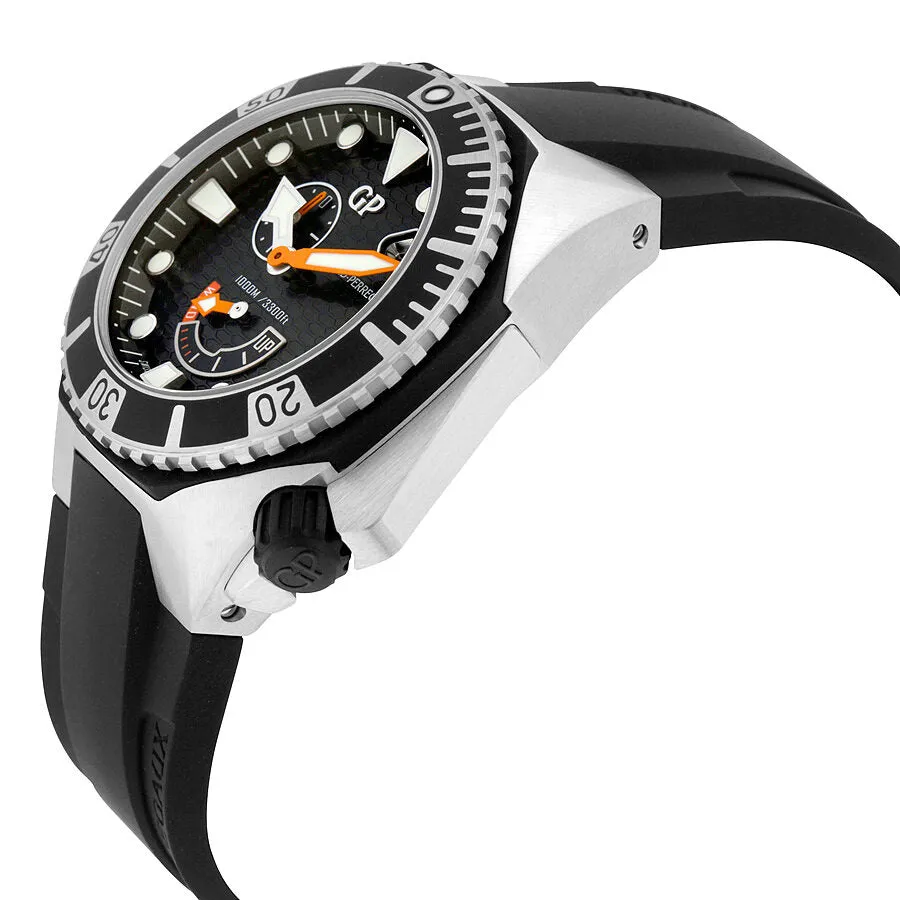 Girard Perregaux Sea Hawk Black Dial Black Rubber Automatic Men's Watch 49960-19-631-FK6A