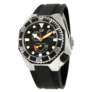 Girard Perregaux Sea Hawk Black Dial Black Rubber Automatic Men's Watch 49960-19-631-FK6A