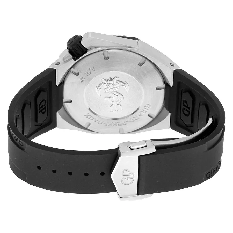 Girard Perregaux Sea Hawk Black Dial Black Rubber Automatic Men's Watch 49960-19-631-FK6A