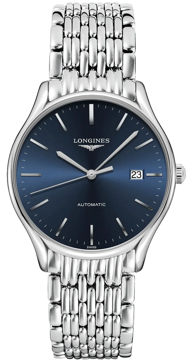 Longines Lyre Automatic Stainless Steel Blue Dial Date Mens Watch L4.960.4.92.6