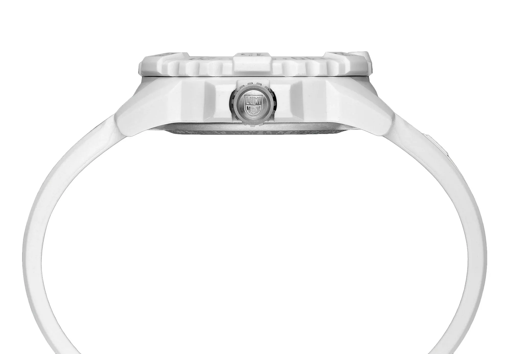 Luminox Navy Seal White Fiberglass Case White Rubber Strap White Dial Date Divers Quartz Mens Watch XS.3507.WO