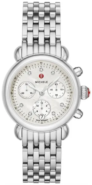 Michele CSX-36 Chronograph Mother of Pearl Dial Date Stainless Steel Womens Watch MWW03C000516