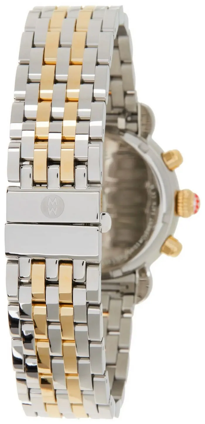 Michele CSX-36 Chronograph Mother of Pearl Dial Date Two-Tone Stainless Steel Womens Watch MWW03C000514