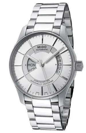 Mido Belluna Automatic Stainless Steel Chronometer Silver Dial Day-Date Mens Watch M001.431.11.031.02