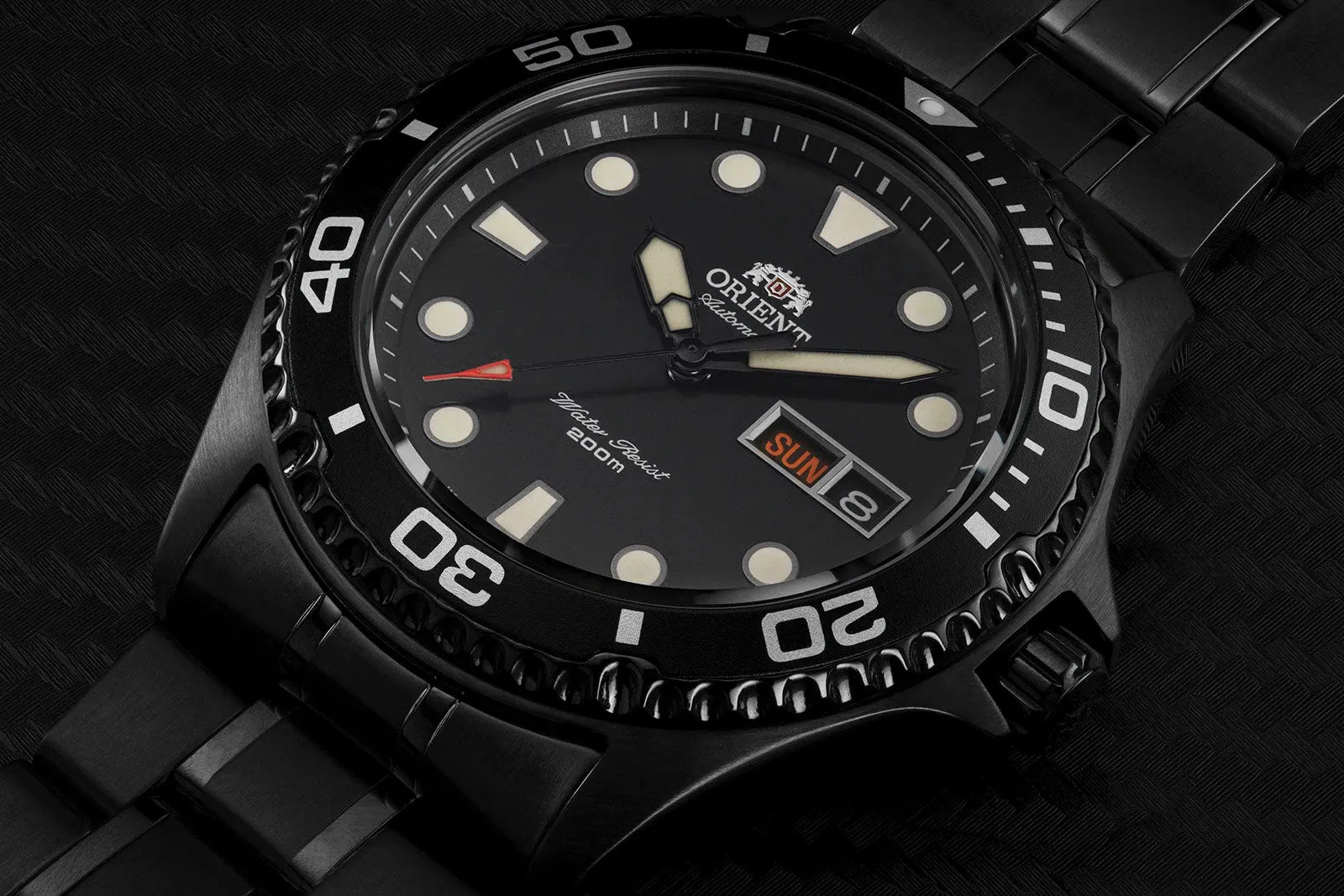 Orient Ray Raven II Automatic Black Stainless Steel Day/Date Men's Watch FAA02003B9