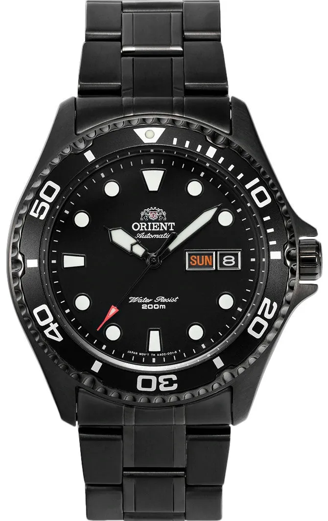 Orient Ray Raven II Automatic Black Stainless Steel Day/Date Men's Watch FAA02003B9