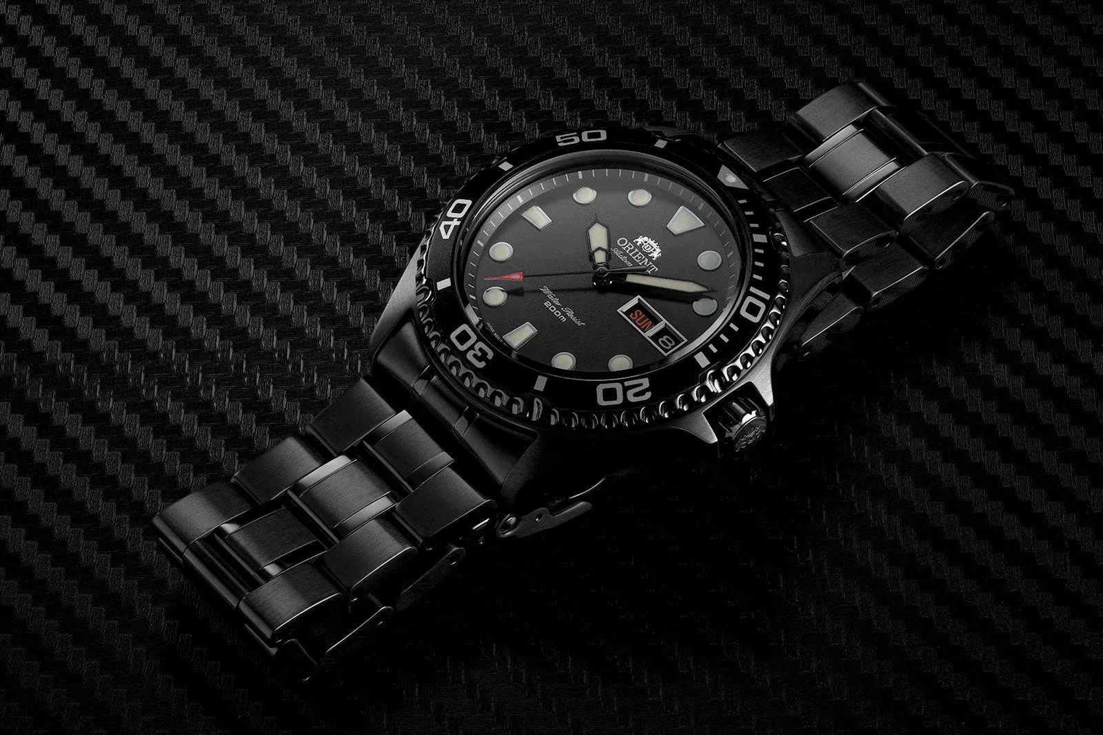 Orient Ray Raven II Automatic Black Stainless Steel Day/Date Men's Watch FAA02003B9