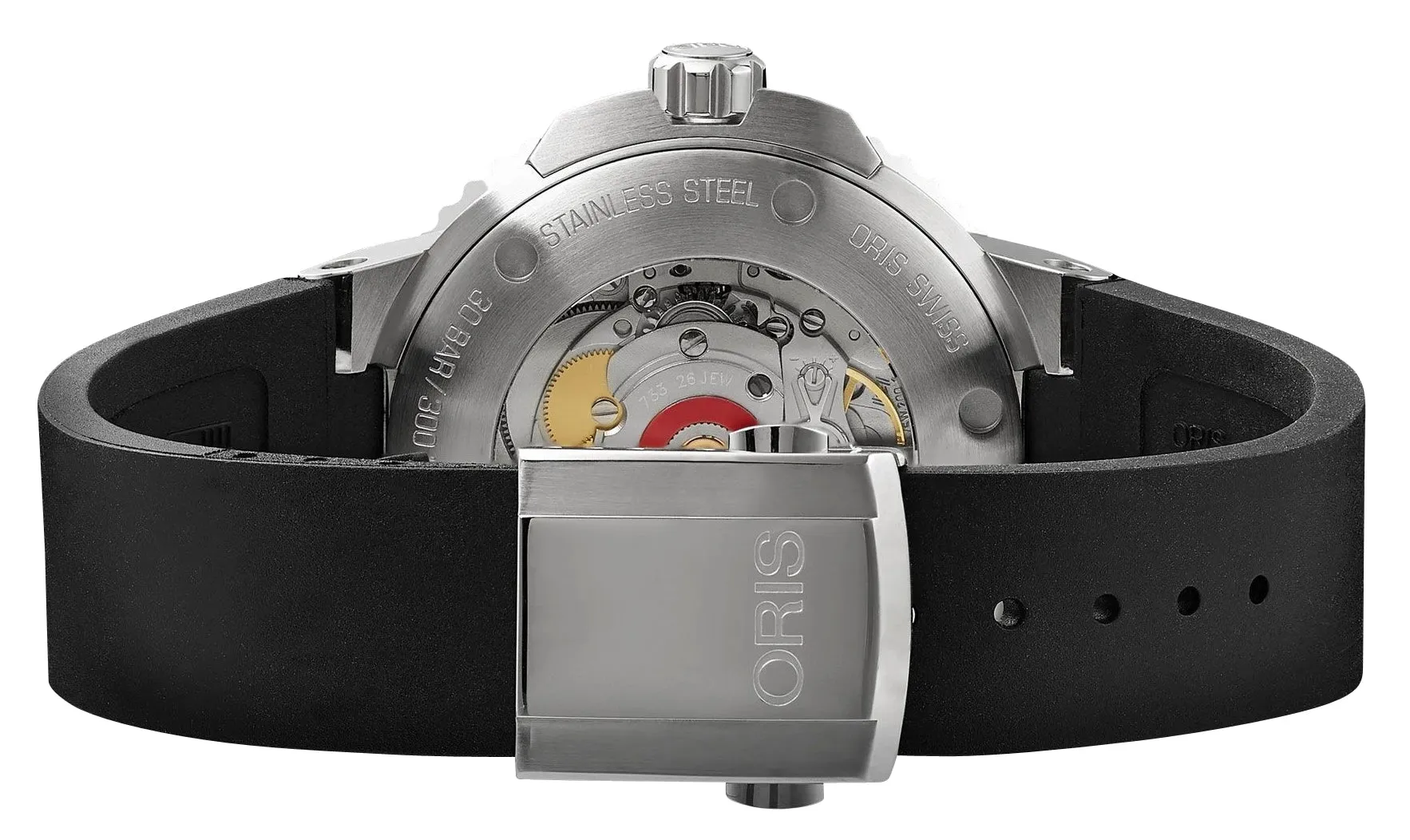 Oris Aquis Automatic Stainless Steel Blue Dial Black Rubber Strap Date Divers Mens Watch 733 7766 4135-07 4 22 64FC