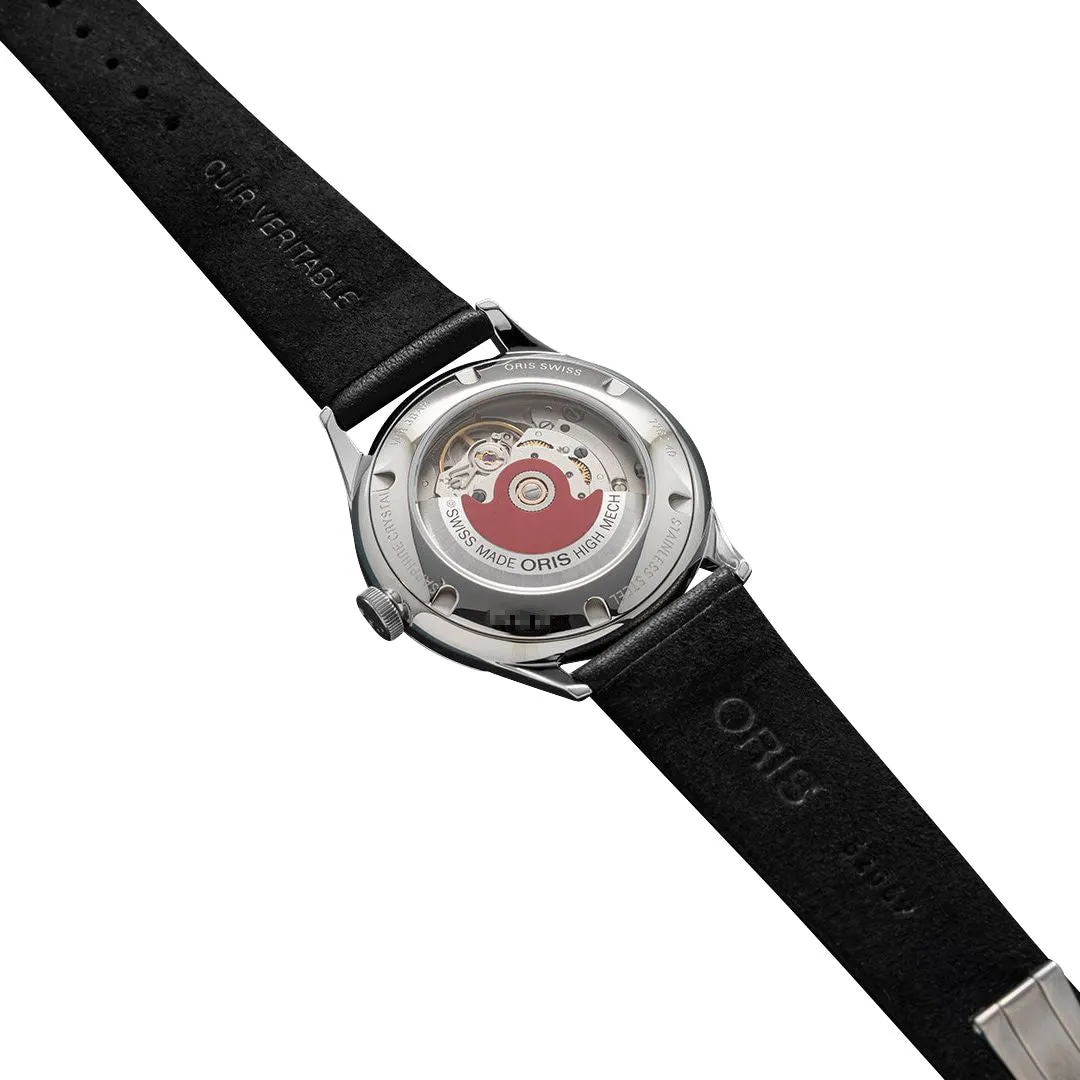 Oris Artelier S Automatic Stainless Steel Black Dial Black Leather Strap Unisex Watch 733 7762 4054-07 5 20 69FC