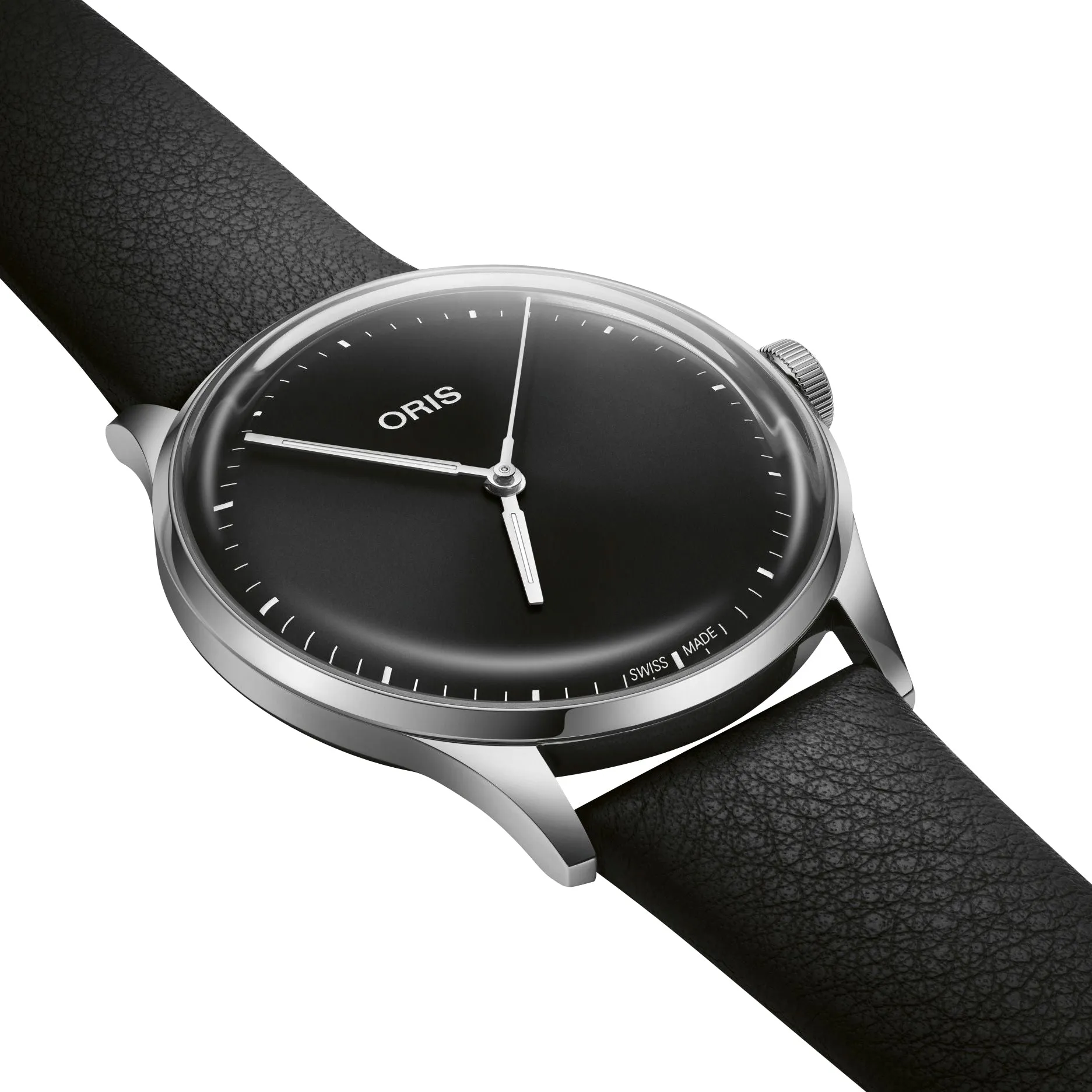 Oris Artelier S Automatic Stainless Steel Black Dial Black Leather Strap Unisex Watch 733 7762 4054-07 5 20 69FC