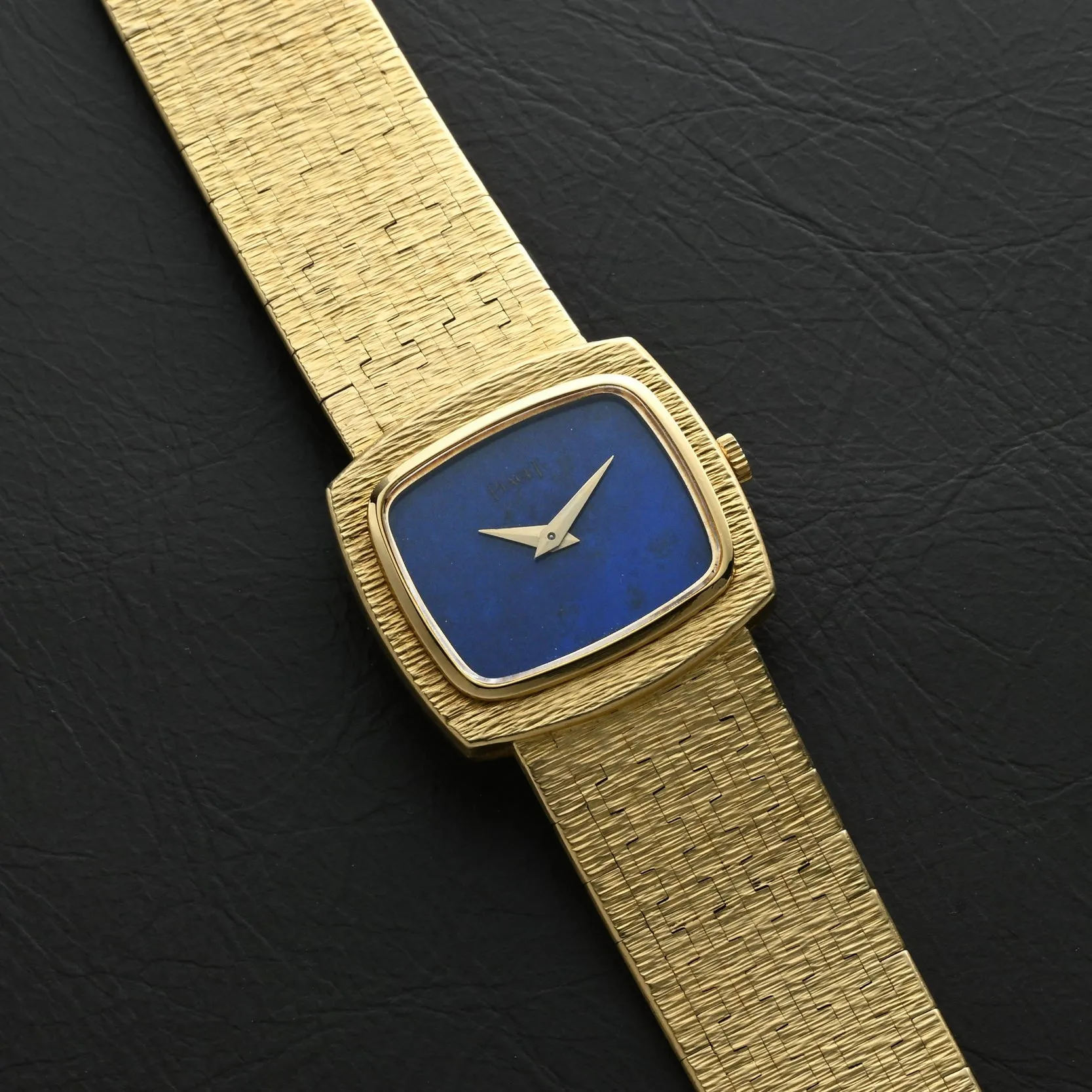 Piaget 'Lapis Lazuli' Yellow Gold Dress Watch