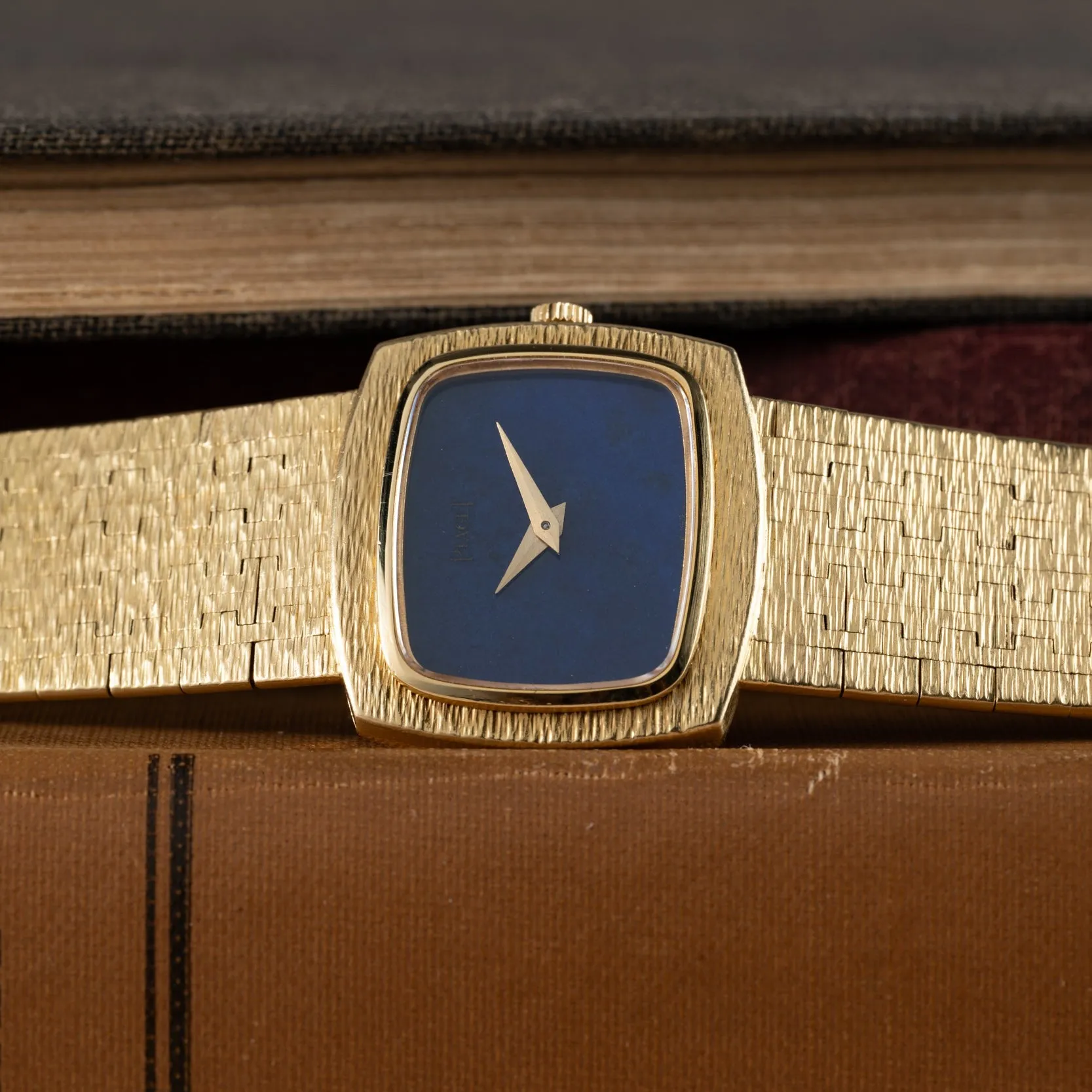 Piaget 'Lapis Lazuli' Yellow Gold Dress Watch