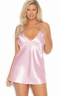Pretty Pink Peignoir 2pc Set Queen