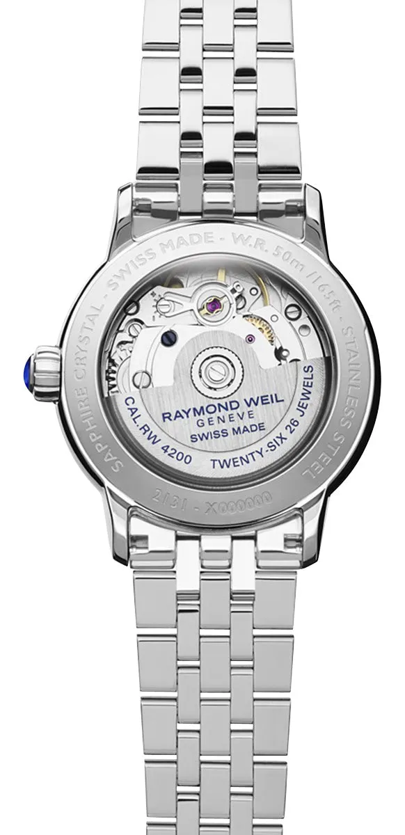 Raymond Weil Maestro Automatic Stainless Steel Mother-of-Pearl Dial Diamonds Womens Watch 2131-ST-00966