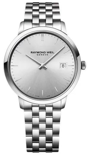 Raymond Weil Toccata Stainless Steel Silver Dial Date Quartz Mens Watch 5585-ST-65001