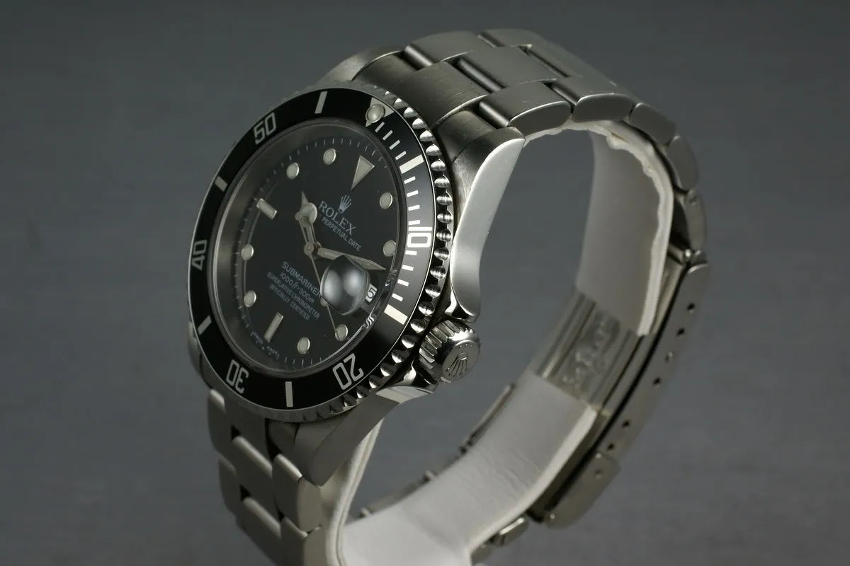 Rolex Submariner 16610 Box and Papers