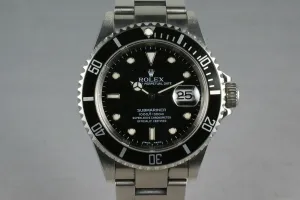 Rolex Submariner 16610 Box and Papers
