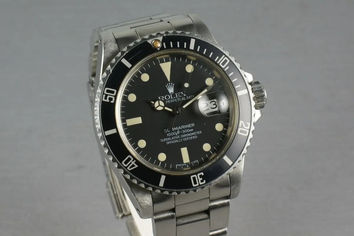 Rolex Submariner 16800 Fantastic Matte dial and Unpolished case