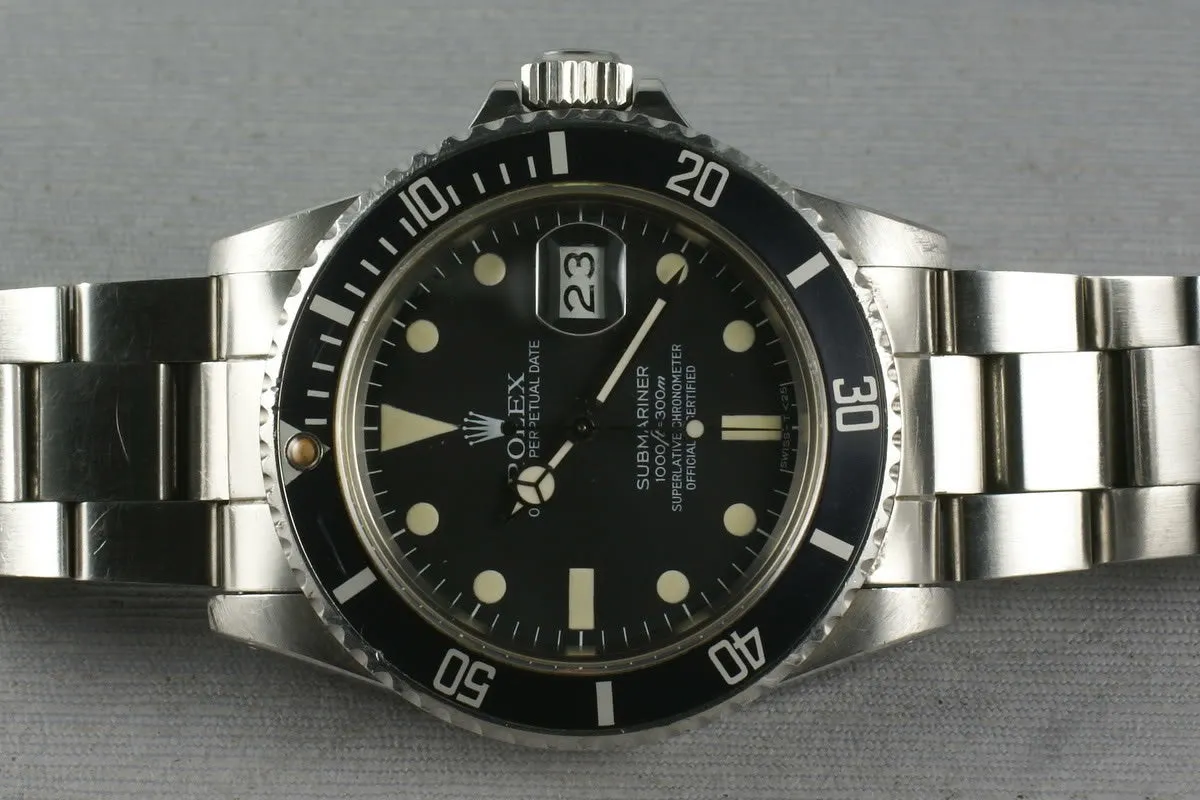 Rolex Submariner 16800 Fantastic Matte dial and Unpolished case
