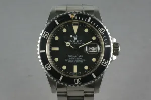 Rolex Submariner 16800 Fantastic Matte dial and Unpolished case