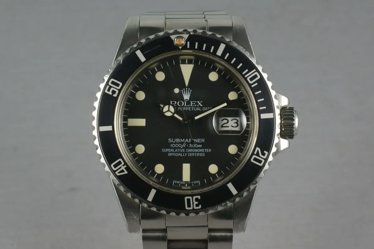 Rolex Submariner 16800 Fantastic Matte dial and Unpolished case