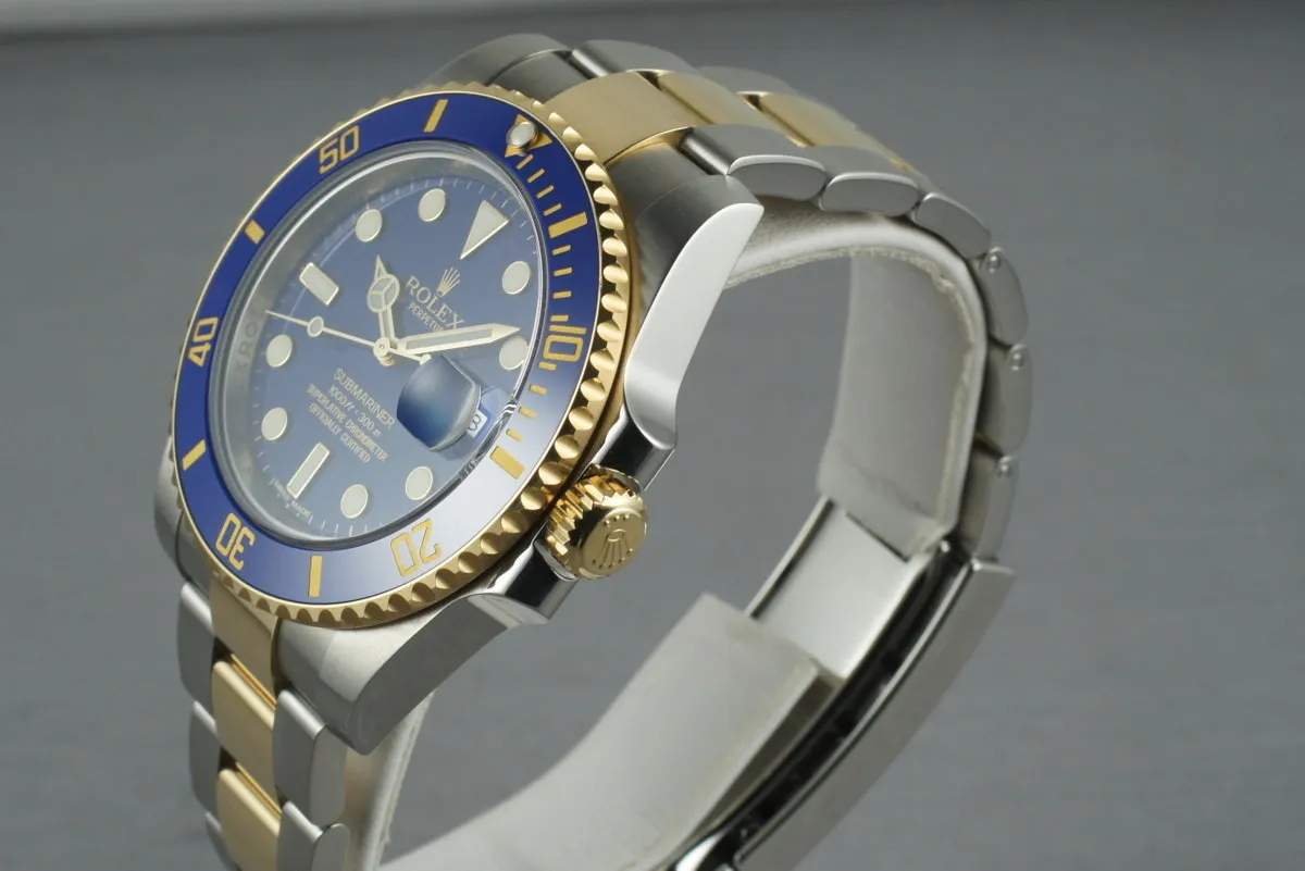 Rolex Submariner 18K/SS 116613 V serial with papers