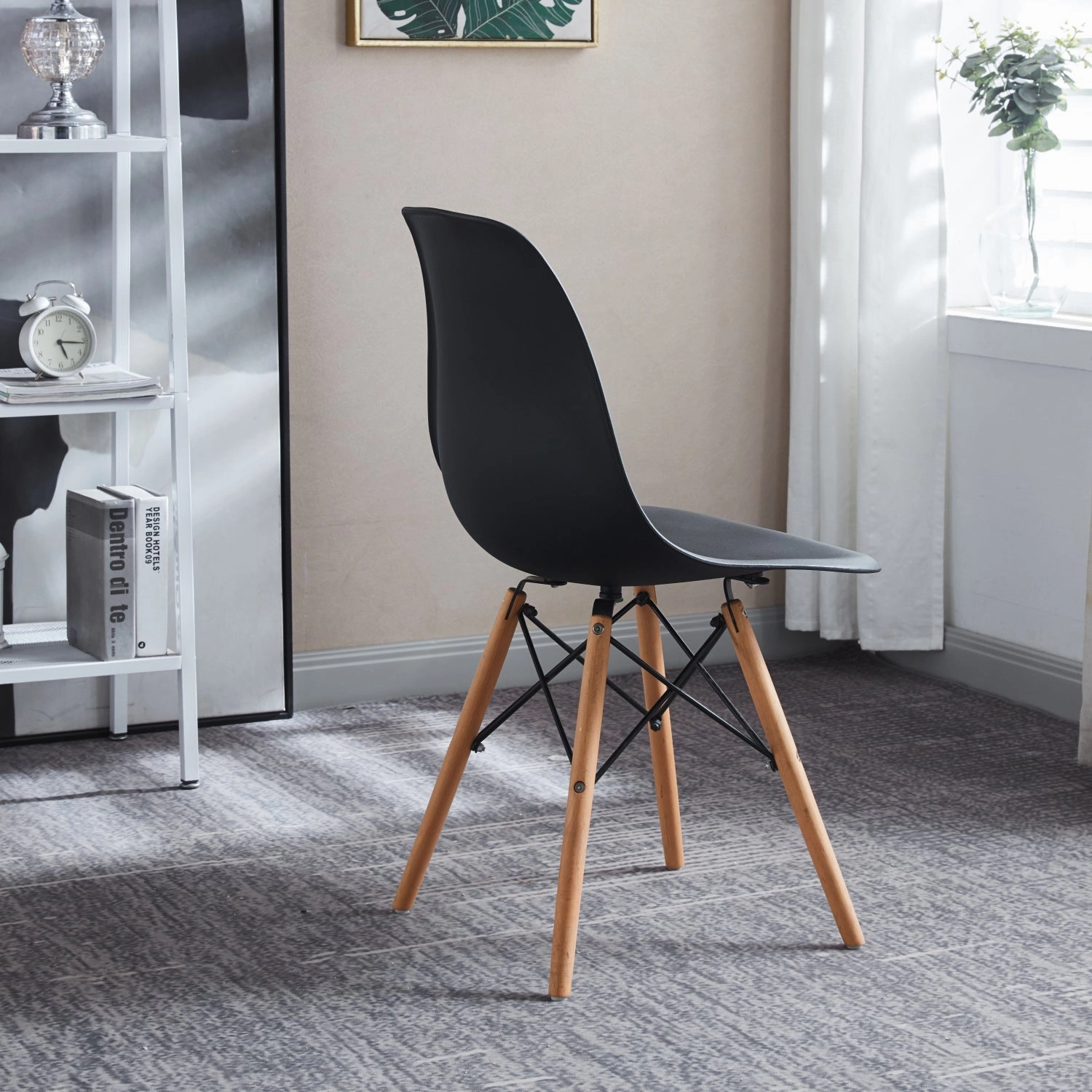 Streamdale Mid-Century Dining Set: Table & 4 Chairs