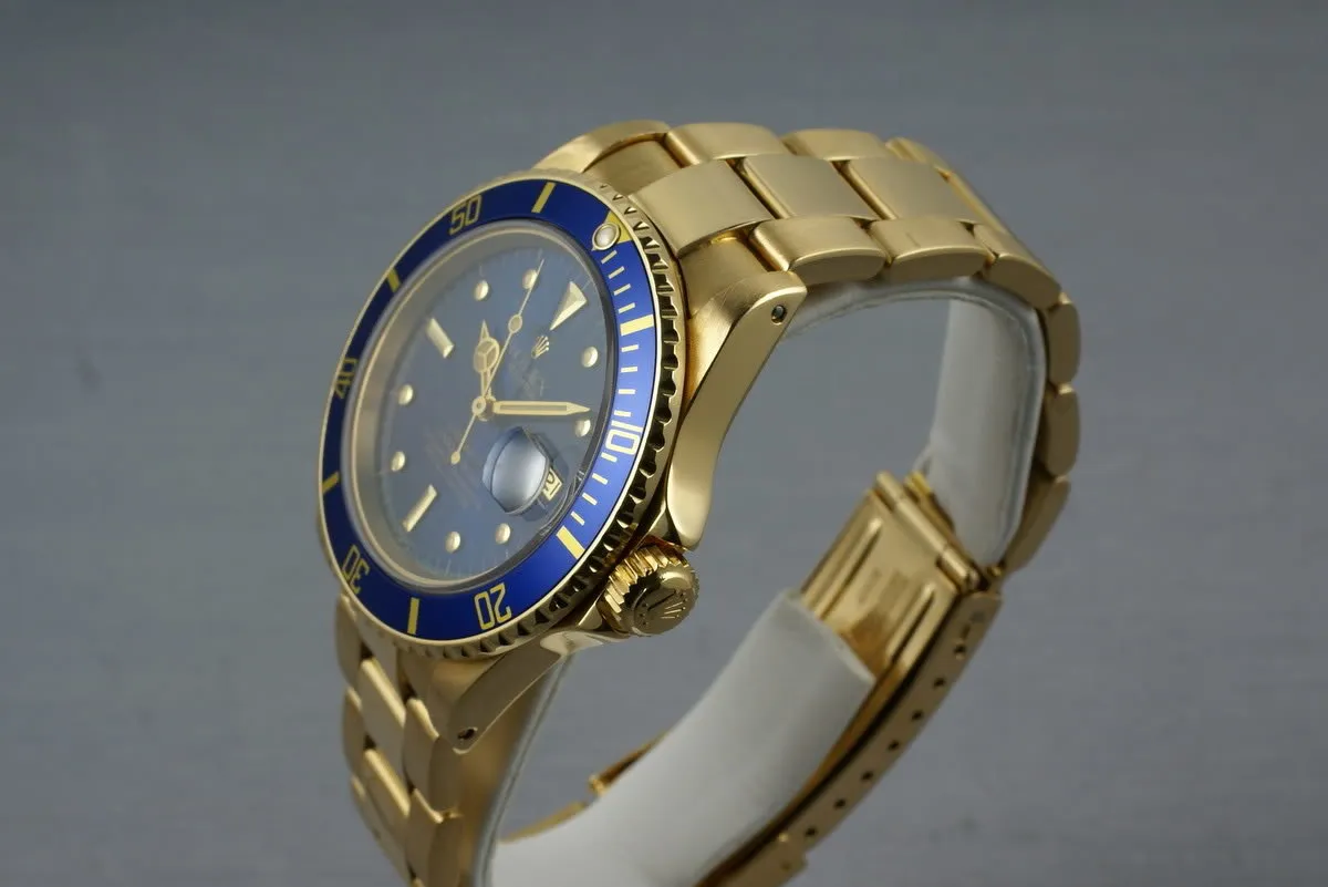 Submariner 18K  16808 Blue Nipple Dial