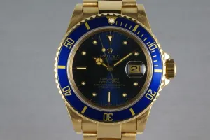 Submariner 18K  16808 Blue Nipple Dial