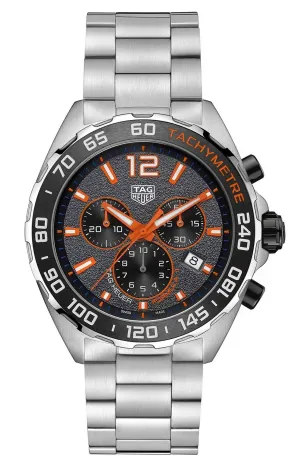TAG Heuer Formula 1 Chronograph Stainless Steel Grey Dial Date Divers Quartz Mens Watch CAZ101AH.BA0842