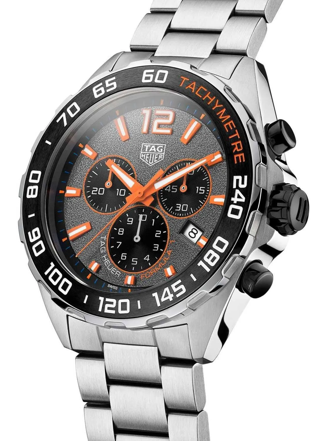 TAG Heuer Formula 1 Chronograph Stainless Steel Grey Dial Date Divers Quartz Mens Watch CAZ101AH.BA0842