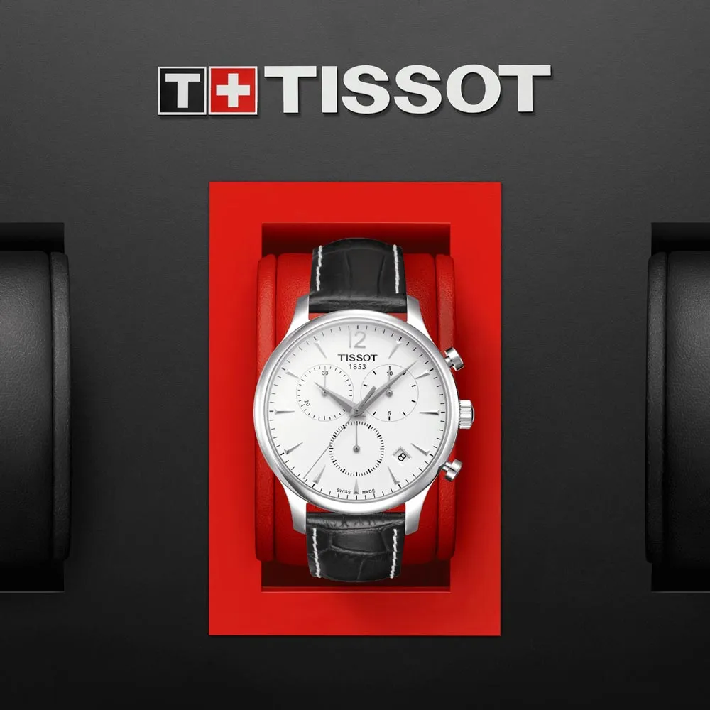 Tissot Tradition Chronograph 42mm Silver Dial Gents Quartz Watch T0636171603700