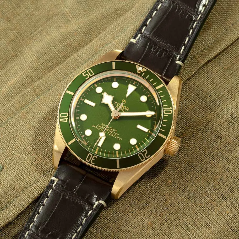 TUDOR Black Bay 58 18ct Gold 39mm Green Dial Watch M79018V-0001