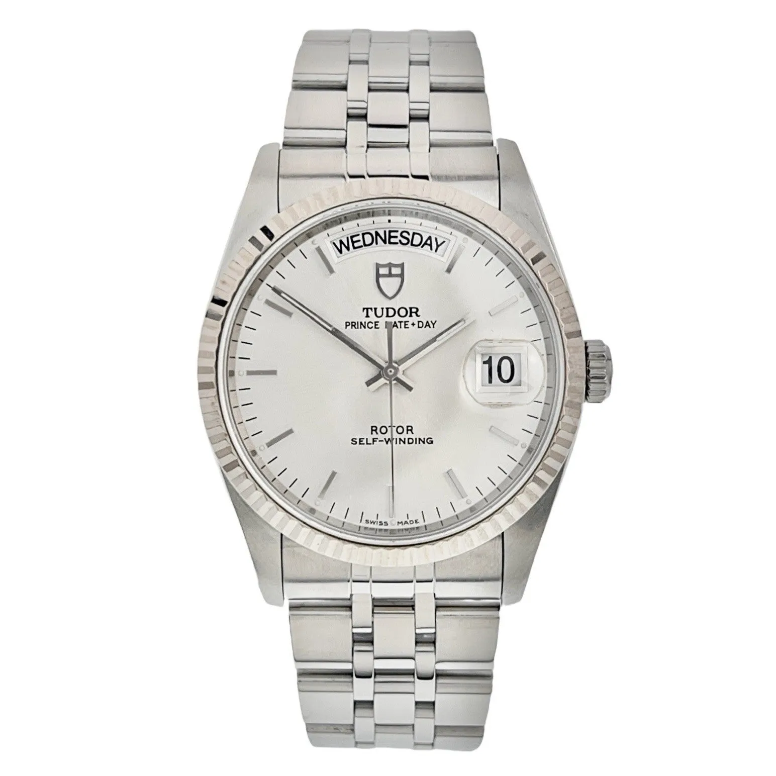 Tudor Prince Date Stainless Steel Silver Dial 36mm Automatic Mens Watch  76214