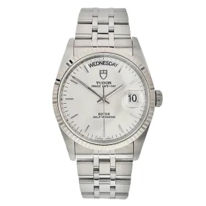 Tudor Prince Date Stainless Steel Silver Dial 36mm Automatic Mens Watch  76214