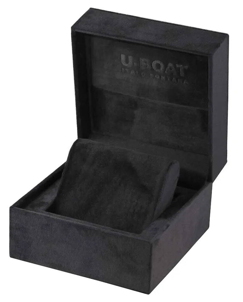 U-Boat Darkmoon Black PVD Black Dial Black Rubber Strap Quartz Mens Watch 9545