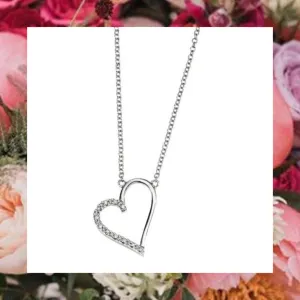 White Gold Diamond Set Heart