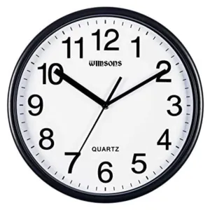 WIMSONS 303 WALL CLOCK (BLACK)